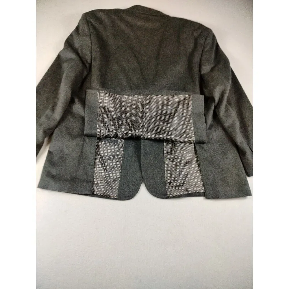 Pierre Laurant Blazer‎ Mens 52R Gray Wool Silk Corpcore Professional Career
